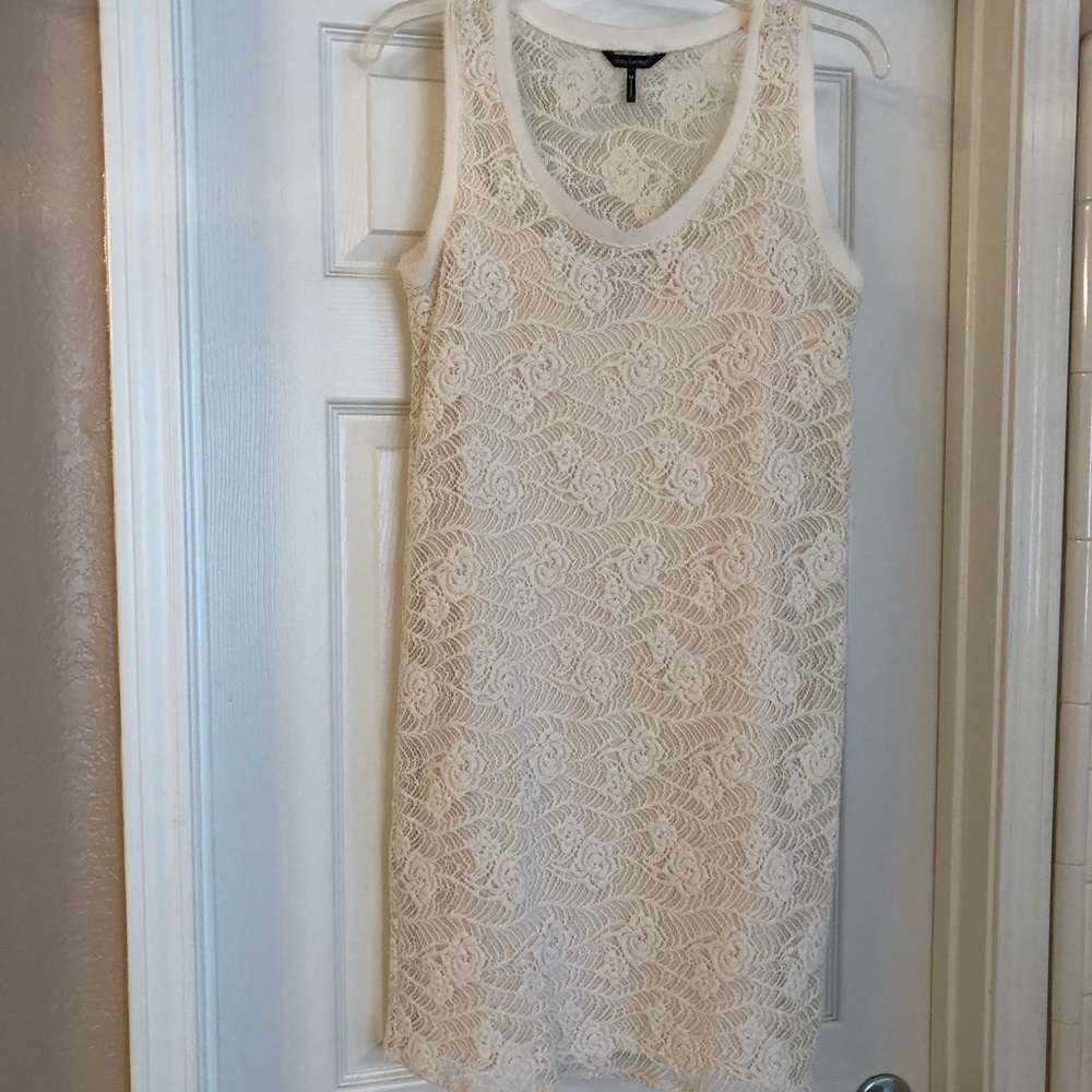 Daisy Fuentes cream knit dress